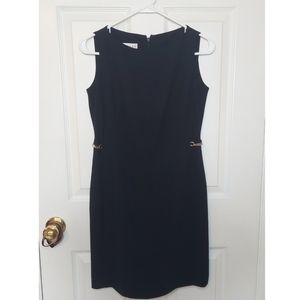 Warren Petites Black Sleeveless Mini Shift Dress Business Casual Classic Size 2P